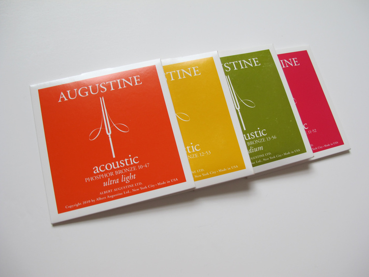 project type: GUITAR STRING PACKAGING client: AUGUSTINE description: packaging design for a new acoustic string line